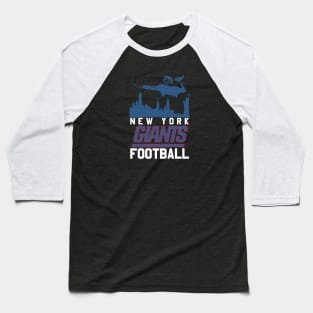 New York Giants Football - NY TOWN Baseball T-Shirt